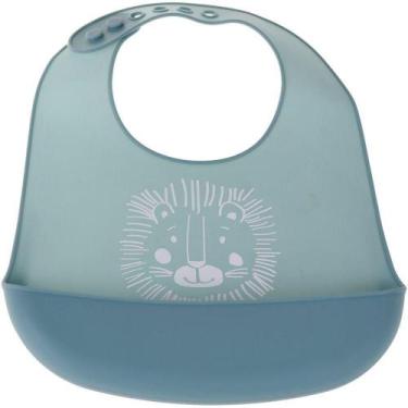 Imagem de Babador Cata Migalha Silicone Impermeável Azul - BENE CASA