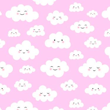 Imagem de Papel De Parede Adesivo Rosa Fofo Cute Kid Bebê 3m