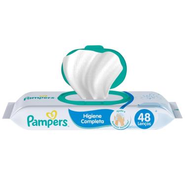 Imagem de Lenços Umedecidos Pampers Higiene Completa 48 Unidades