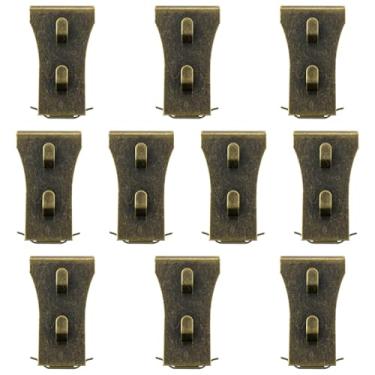 Imagem de Lovelysp Clipes de tijolo para pendurar ao ar livre sem broca, ganchos de tijolo, cabides de parede de tijolos resistentes, grampos para tijolos padrão (Bronze) de altura 6,5 cm a 6,5 cm, 10 peças