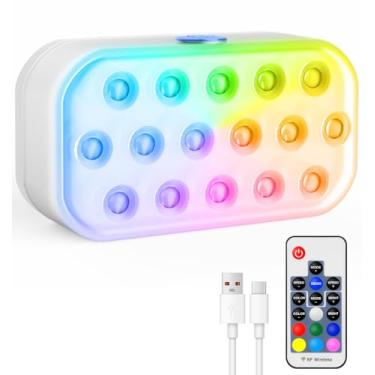 Imagem de IOHFOI Luzes de piscina, luzes LED submersíveis recarregáveis com controle remoto - 1 pacote