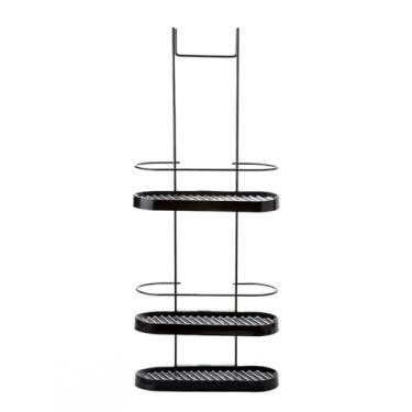 Imagem de Suporte de Banheiro Shampoo Para Box 3 Andares Sem Furo e Não Enferruja(Preto)