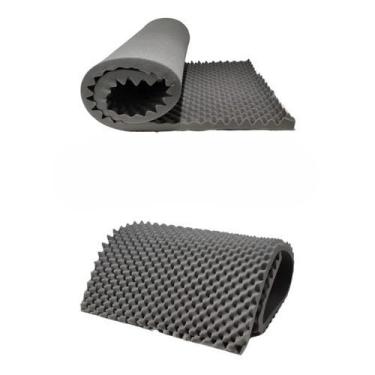 Imagem de Pillow Top Massageador Colchonete Caixa De Ovo Casca Anti Escaras Solteiro