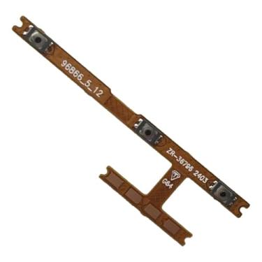 Imagem de SECRETIGER Substituição do cabo flexível da fita do botão de volume para Moto rola Moto G54 XT2343 - Power (On Off)/botão de volume/botões laterais conjunto de substituição de chave