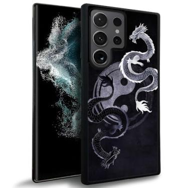 Imagem de Pinsheng Capa compatível com Samsung Galaxy S24 Ultra, capa protetora de dragão tai chi para homens/mulheres, borracha de silicone macia antiderrapante e à prova de choque para Samsung Galaxy S24