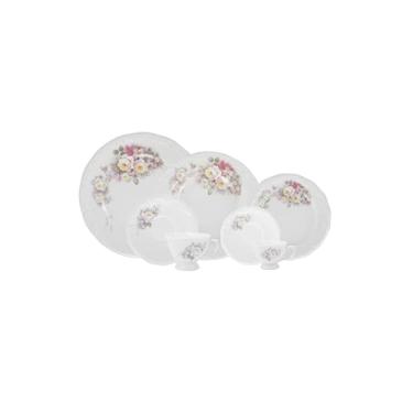 Imagem de Serviço de Jantar, Chá e Café 28 peças em Porcelana, Com Relevo Pomerode, Decoração Eterna, Multicor, Porcelana Schmidt