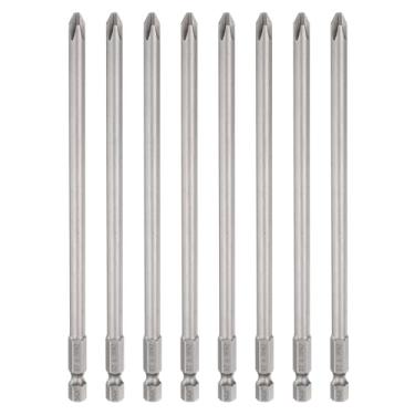 Imagem de HARFINGTON 8 peças de chave de fenda Phillips número 2 PH2, haste sextavada de 1/10.2 cm, 150 mm de comprimento, haste de 0,6 cm, brocas magnéticas de cabeça cruzada S2 de aço para ferramentas