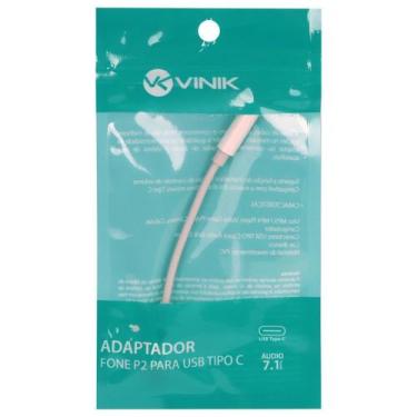 Imagem de Adaptador De Fone De Ouvido Celular P2 3.5mm Para Usb Tipo C 7.1 Audio