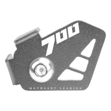 Imagem de MotHeartCNC Protetor de sensor ABS de motocicleta para Tenere 700 (T7) (XTZ700) 2019-2024 dianteiro traseiro ABS sensor escudo freio ABS protetor de sensor capa tenere 700 (t7) acessórios (cinza)