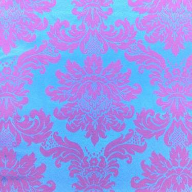 Imagem de Toalha de Mesa Redonda em Jacquard Medalhão Azul Frozen com Rosa - 2,8