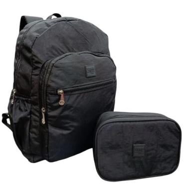 Imagem de Kit Mochila Costas Crinkle Feminina Yepp com Estojo Organizador  Casua