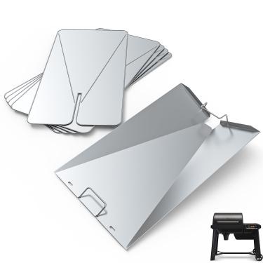 Imagem de SafBbcue Bandeja coletora e forros para peças de reposição Traeger Woodridge Pellet Grill, coletor de gordura e forro para acessórios Traeger Woodridge Bandeja coletora de gotejamento, para bandeja de