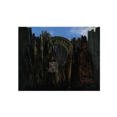 Imagem de Max Ernst Canvas Wall Art Pictures-Famous Art Prints-Reprodução em tela - Pôster em tela para decoração de casa - Floresta e Sol Negro 30 x 40 cm 12 x 16 polegadas Sem moldura