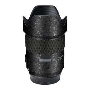 Imagem de Adesivo de lente de câmera antiarranhões para Tamron SP 45 mm F1.8 adequado para Canon EF Mount Coat Wrap película protetora de corpo protetor capa de pele 45 1.8 (contorno preto)