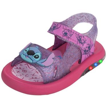 Imagem de Sandalia Infantil Conforto Dia a Dia Luz Led Disney Stitch