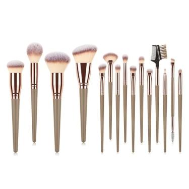Imagem de Kit de Pincéis de Maquiagem 15 Peças - Cerdas Sintéticas Macias - Completo para Todos os Tipos de Make