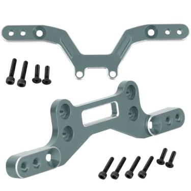Imagem de RCYouHott RC Front and Rear Shock Tower Damper Plate Set Upgrades Part for 1/18 Typhon Grom RC Car,Aluminum Shock Tower/Shocks Mount Hops Up,Titanium