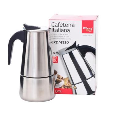 Imagem de Cafeteira Italiana De Inox Para 9 Xícaras 450ml Com Acabamento Polido - Wincy - CZE08014