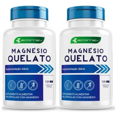 Imagem de Magnesio Quelato 500Mg 120 Cápsulas - Ecomev (Kit 2)