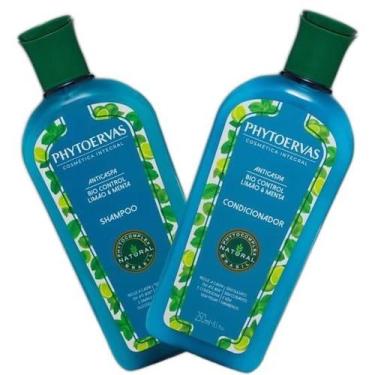 Imagem de Kit Shampoo+Condicionador PhytoErvas Anticaspa Limão e Menta