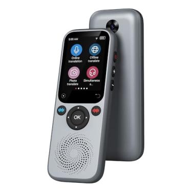 Imagem de Tradutor de idiomas portátil em tempo real tradução bidirecional dispositivo 138 idiomas on-line tradução offline interpretação simultânea texto/foto traduzir suporte gravação de
