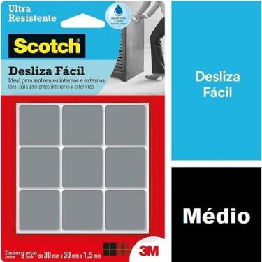 Imagem de Feltro Moveis ULTRA Resistente Quadrado Medio 9 UND - 3M