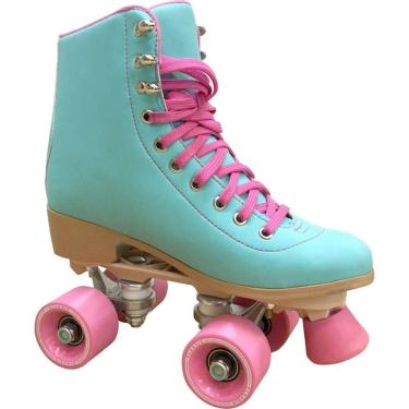 Imagem de Patins Quad OWL Sports Unicorn T39 Ciano Fem. 4 Rodas 100kg