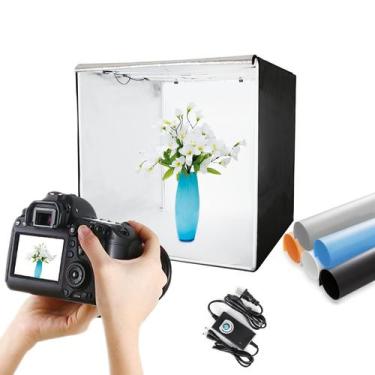 Imagem de Caixa de luz de estúdio fotográfico LTRINGYS 16x16cm com 126 LEDs e 5 