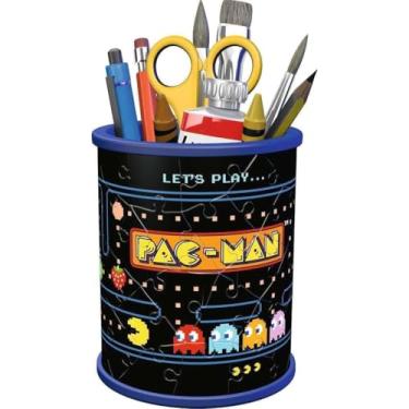 Imagem de Ravensburger Quebra-cabeça 3D 11276 - Utensilo Pac-Man - 54 peças - Porta-canetas para fãs de Pac-Man a partir de 6 anos, organizador de mesa para crianças
