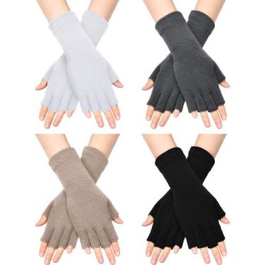 Imagem de Luvas sem dedos SATINIOR Winter para mulheres (4 pares)