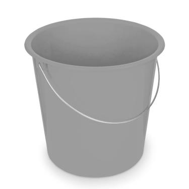 Imagem de Balde Com Alças 10l Plasvale Cinza