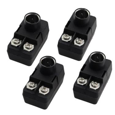 Imagem de GZWZH 4 peças 300 Ohm Pin Matcher acessórios de TV áudio vídeo antena junta conector transformador correspondente