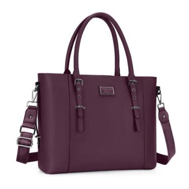 Imagem de Sacola para laptop MOSISO PU Leather para mulheres de 17 a 17,3 polega