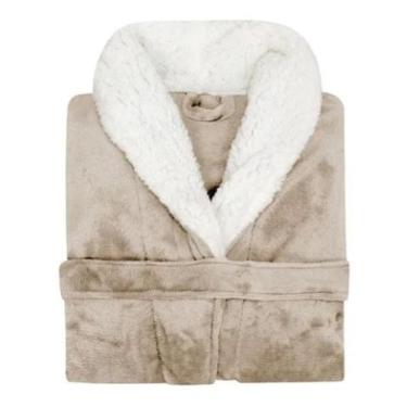 Imagem de Roupão De Banho Com Sherpa - Microfibra Tamanho Plus Size Incluso - AN