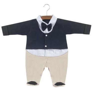 Imagem de Macacão Manga Longa Menino Aconchego Enzo Marinho - Amora Baby Enxovai