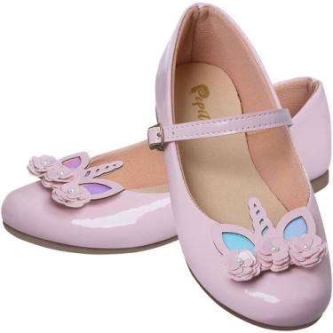 Imagem de Sapatilha Infantil Feminina Confortável Social Unicórnio - Pepite, Ros