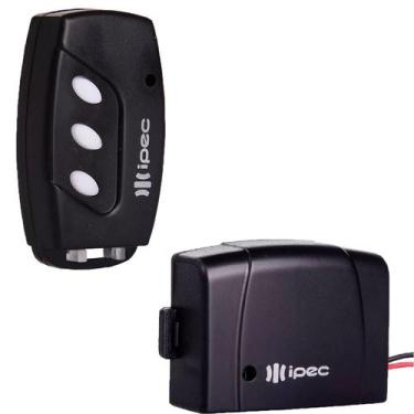 Imagem de Controle Remoto de Portão Alarme Casa 3 Canais Preto com Clip de Fixaç