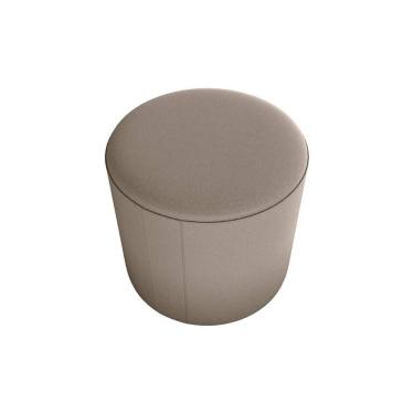Imagem de Puff Banqueta Redondo Luxo Copenhage Matrix Veludo Capuccino