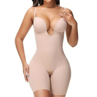 Imagem de Macacão Shapewear SHAPSHE U Plunge Strapless Tummy Control