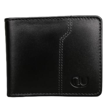 Imagem de Carteira Masculina Grande Executiva Porta RG, Cartões, Moedas Luxo Couro Slim (Preta)