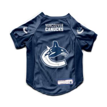 Imagem de Littlearth NHL Vancouver Canucks Camiseta elástica para animais de estimação, cor do time, GG