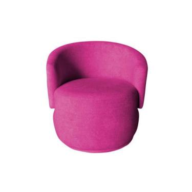 Imagem de Poltrona Decorativa Beatriz Orgânica Veludo Rosa Pink - Mansão Decor