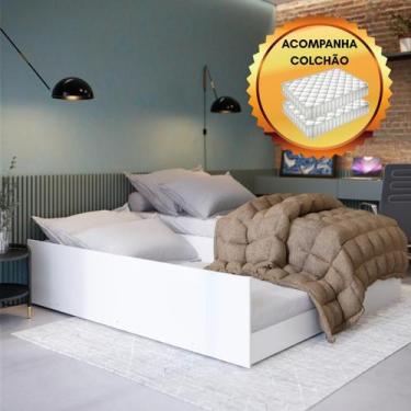 Imagem de Cama Multifuncional Compacta Solteiro Vira Casal Incluso 2 Colchões 18