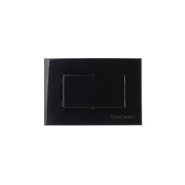Imagem de Placa Para Móveis 65x45 Com Interruptor Simples Margirius Sleek 10a Preto Ebony