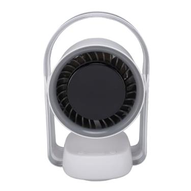 Imagem de aqxreight Fã de Balcão Oscilação Oscilamento Ultra Silencioso 100 Velocidades Portáteis USB Recarregáveis ​​com Bateria 3500mAh e ângulo Ajustável 110 ° para Camping Quarto