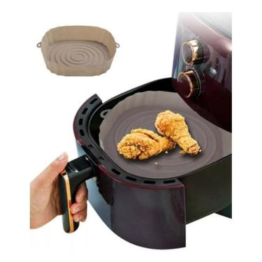 Imagem de Forma Cesto De Silicone Para Air Fryer Não Gruda Lavável