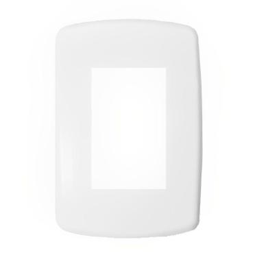 Imagem de Placa 4x2 3 Modulos Com Suporte Branco - Dc-8100-35 - Dicompel