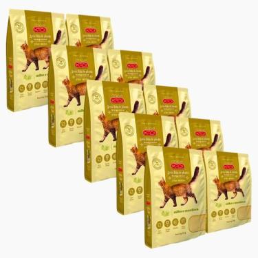 Imagem de 10 Areia Higiênica Biodegradável Grãos Mistos Gatos Kadi 2kg