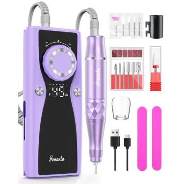 Imagem de Furadeira de unhas elétrica Yomanta 45.000 RPM USB recarregável