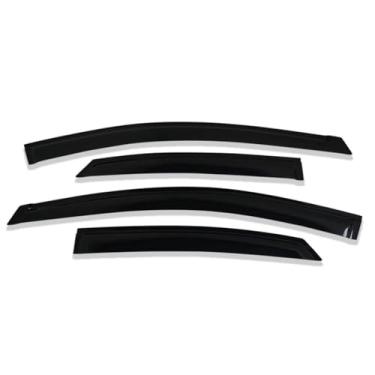 Imagem de GRJQRKHZ Defletor de janela lateral de carro para F&ord Focus 2005-2011 Weathershied viseira de porta vento sol proteção chuva janela lateral defletores de vento